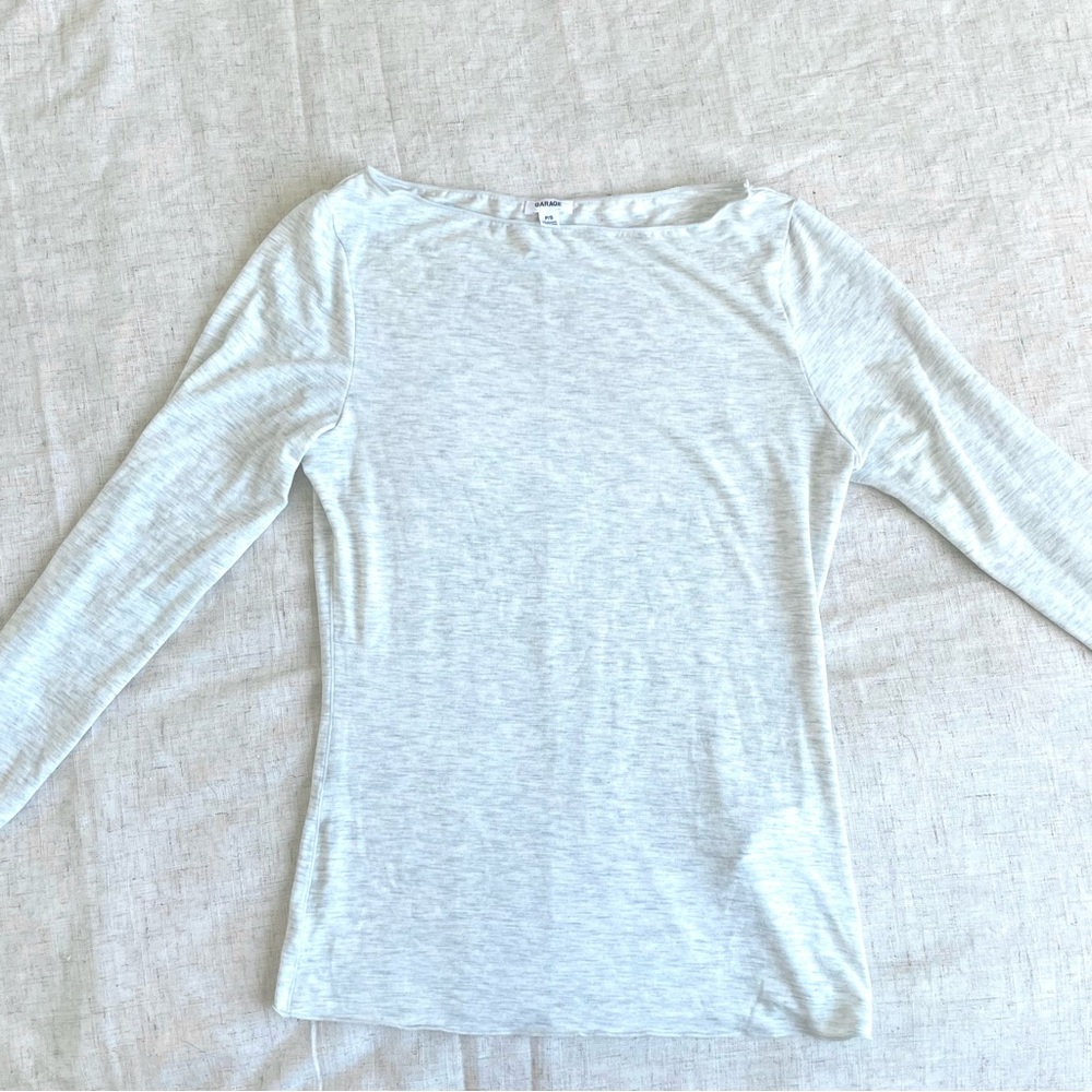 Garage Women's Light Gray Long Sleeve Top